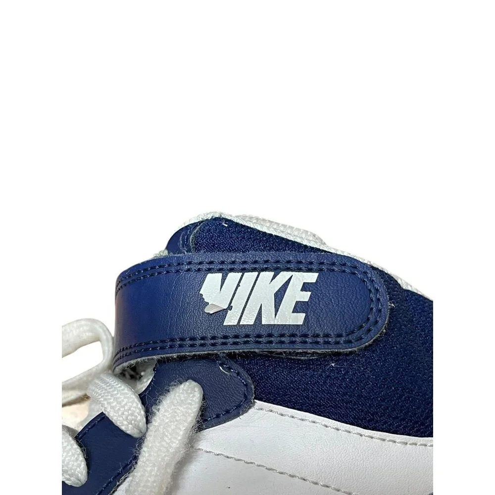 Nike Kids Dunk Mid Navy & White Sneakers Size‎ 5.5Y EU 38 Athletic Shoes